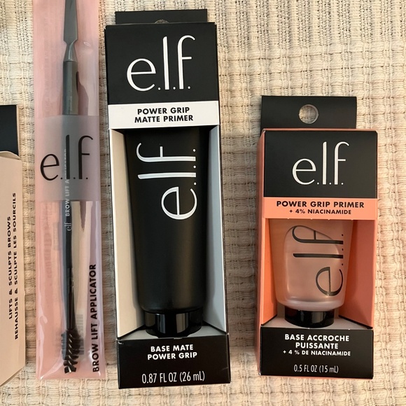 elf Makeup Bundle Brow Lift Brush Applicator Power Grip Matte Primer Niacinamide - Picture 2 of 5